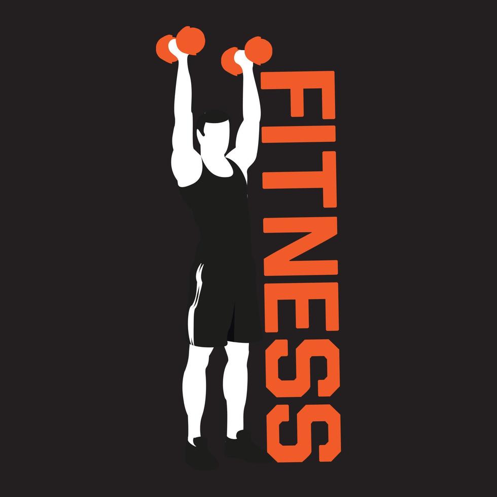 Fitness-T-Shirt-Design vektor