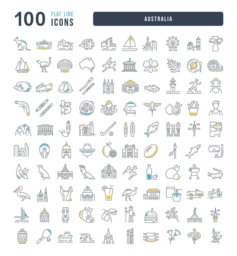 satz linearer symbole von australien vektor