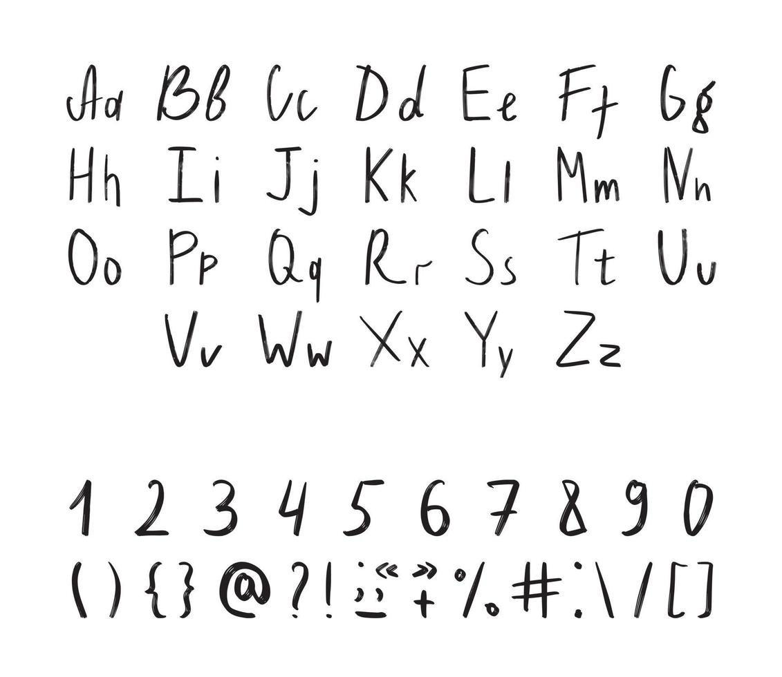 strukturiertes handgeschriebenes abc vektor