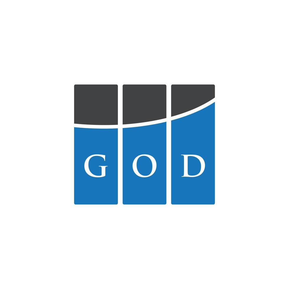 Gott-Brief-Logo-Design auf weißem Hintergrund. gott kreative initialen brief logo konzept. gott brief design. vektor