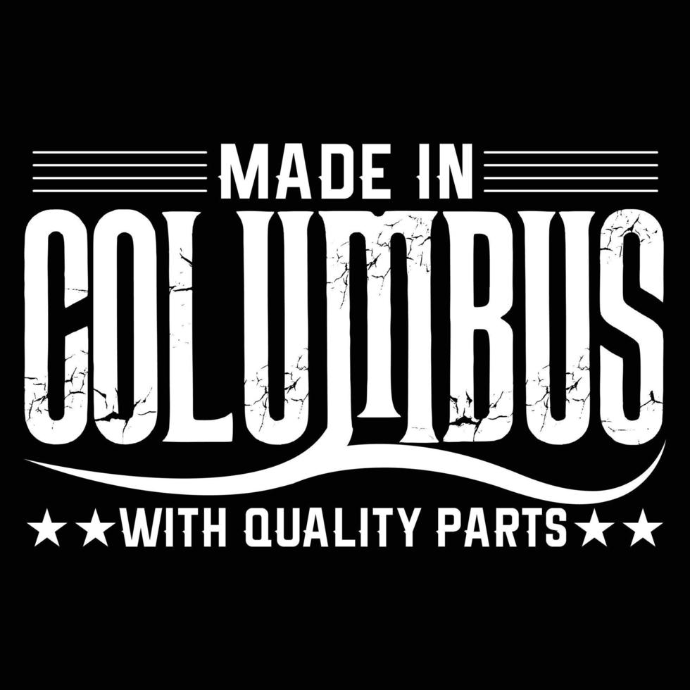 columbus t-shirt design vektor