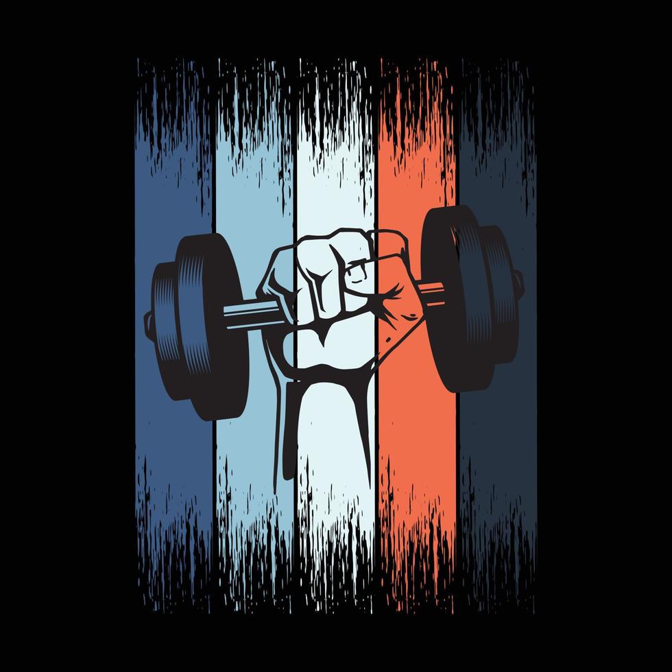 Fitness-T-Shirt-Design vektor