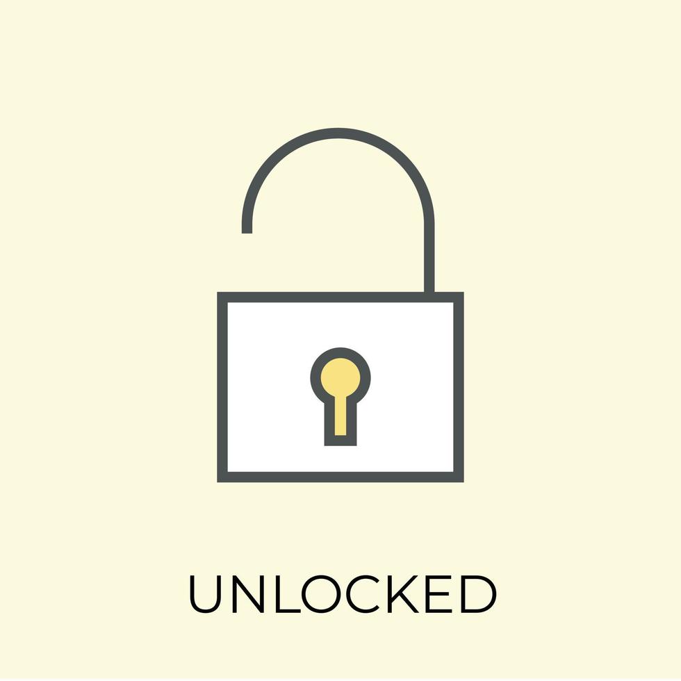 trendige Unlock-Konzepte vektor