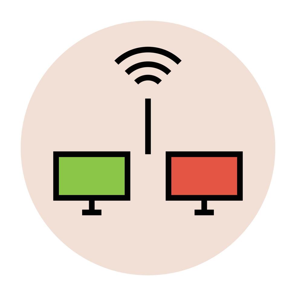 trendig trådlös anslutning vektor