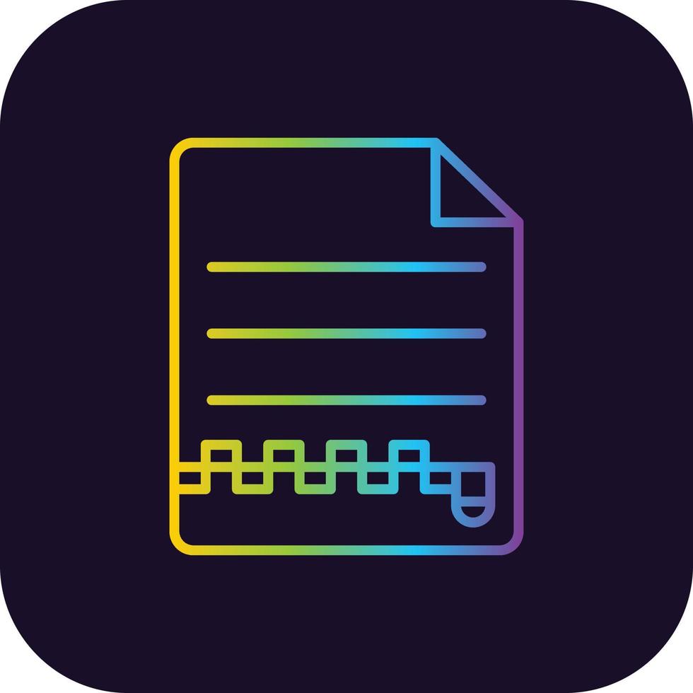 Verlaufssymbol für ZIP-Datei vektor