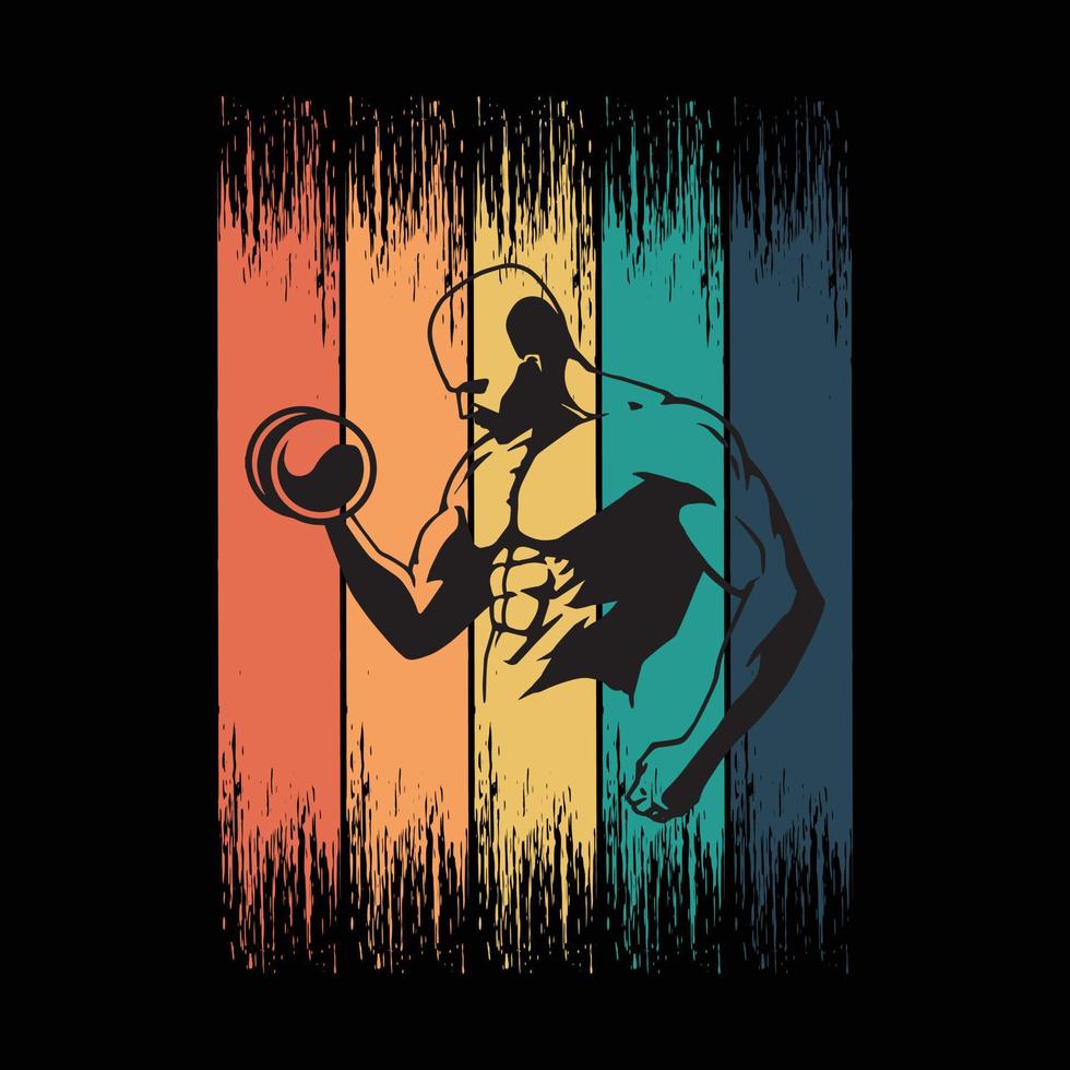 Fitness-T-Shirt-Design vektor