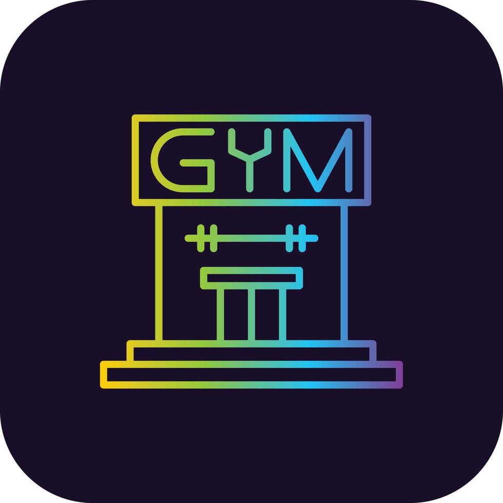 gym gradient ikon vektor