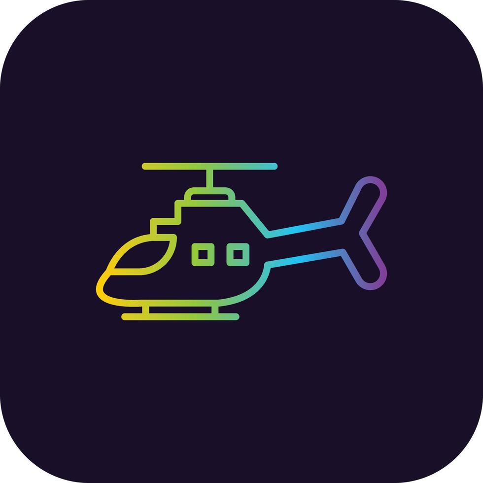 helikopter gradient ikon vektor