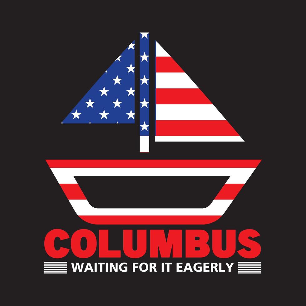 columbus day t-shirt design vektor