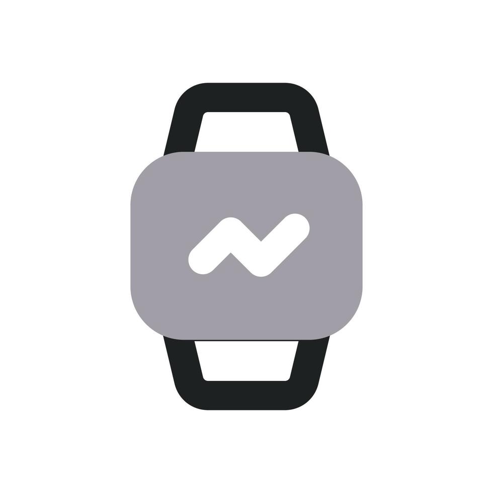 Smartwatch-Symbol mit zweifarbiger Farbe vektor