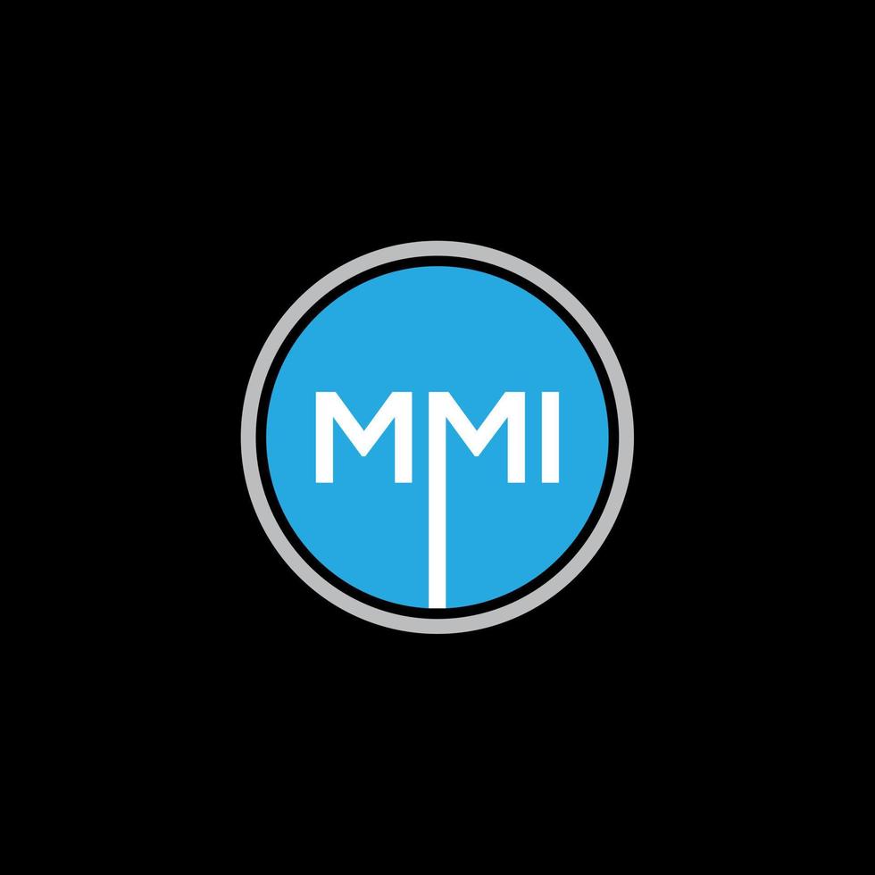 mmi-Buchstaben-Logo-Design auf schwarzem Hintergrund. MMI kreatives Initialen-Buchstaben-Logo-Konzept. mmi Briefgestaltung. vektor