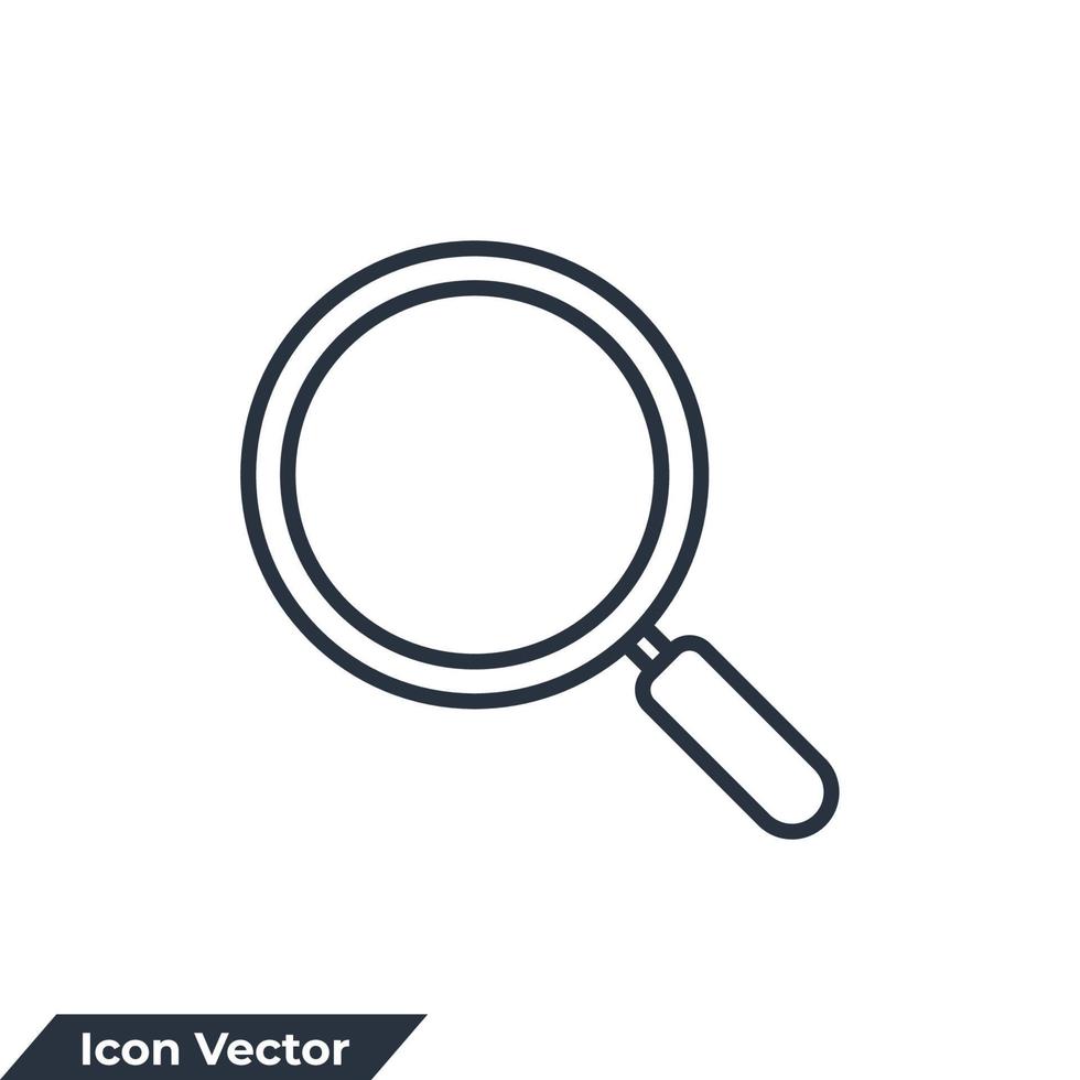Suchsymbol-Logo-Vektor-Illustration. Lupensymbolvorlage für Grafik- und Webdesign-Sammlung vektor