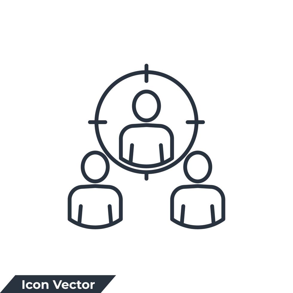 Kandidat-Symbol-Logo-Vektor-Illustration. Personalsymbolvorlage für Grafik- und Webdesign-Sammlung vektor