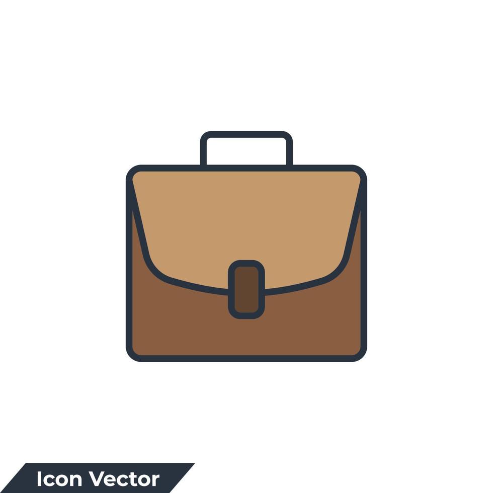 portfölj ikon logotyp vektor illustration. resväska symbol mall för grafik och webbdesign samling