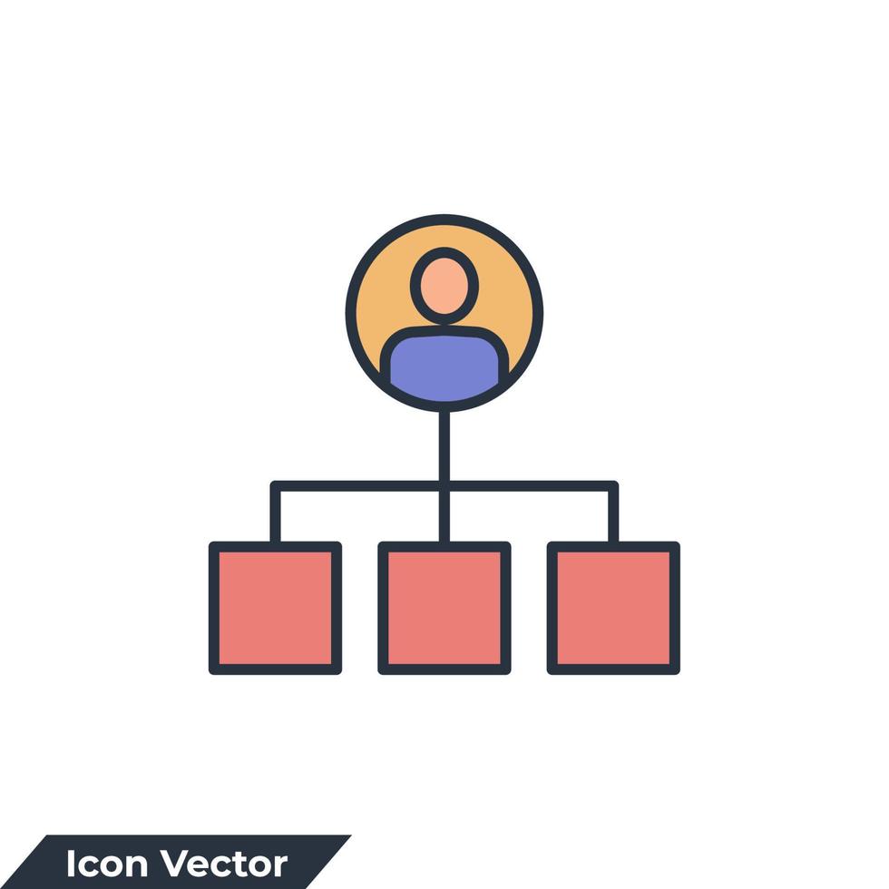 Struktur-Symbol-Logo-Vektor-Illustration. Hierarchiesymbolvorlage für Grafik- und Webdesign-Sammlung vektor