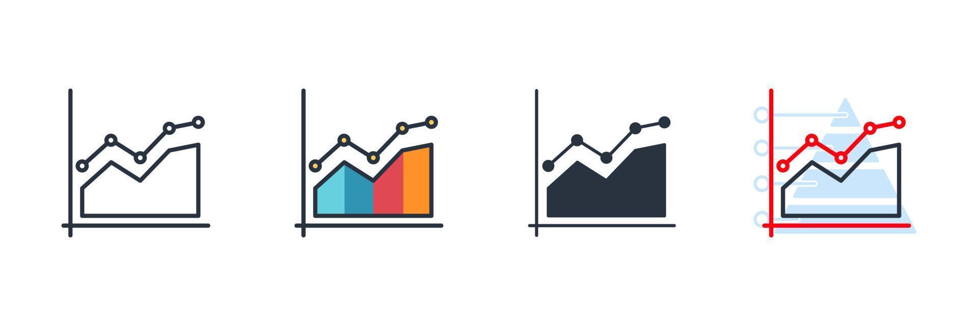 graf ikon logotyp vektor illustration. diagram symbol mall för grafik och webbdesign samling