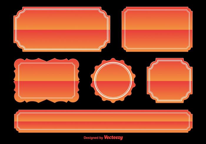 Klassiska etiketter med ramar vektor