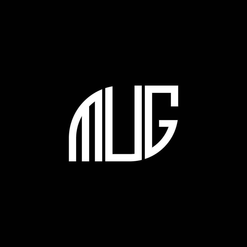 mugg brev logotyp design på svart bakgrund. mugg kreativa initialer brev logotyp koncept. mugg brev design. vektor