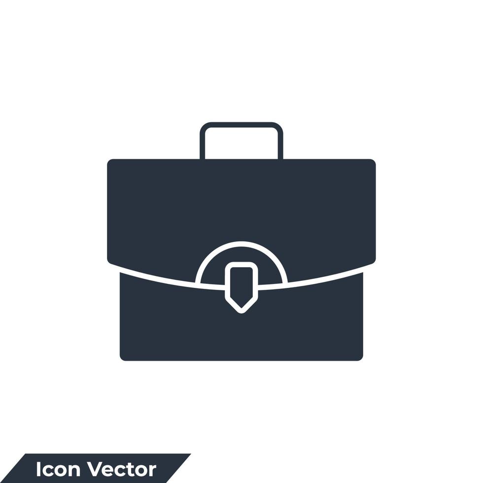 portfölj ikon logotyp vektor illustration. portfölj symbol mall för grafik och webbdesign samling