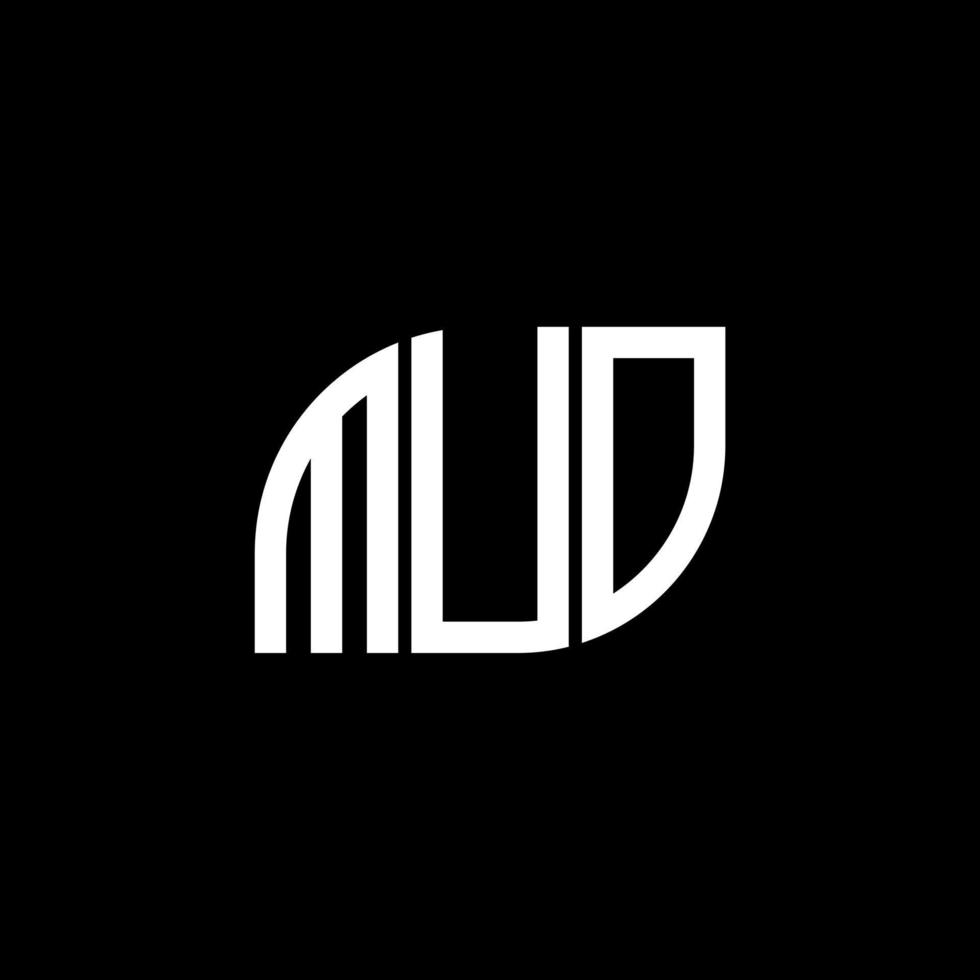 Muo-Buchstaben-Logo-Design auf schwarzem Hintergrund. muo kreatives Initialen-Buchstaben-Logo-Konzept. Muo-Buchstaben-Design. vektor