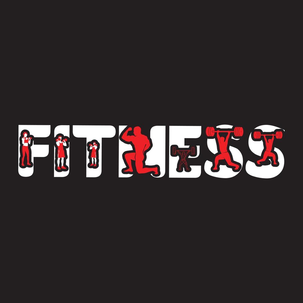 Fitness-T-Shirt-Design vektor