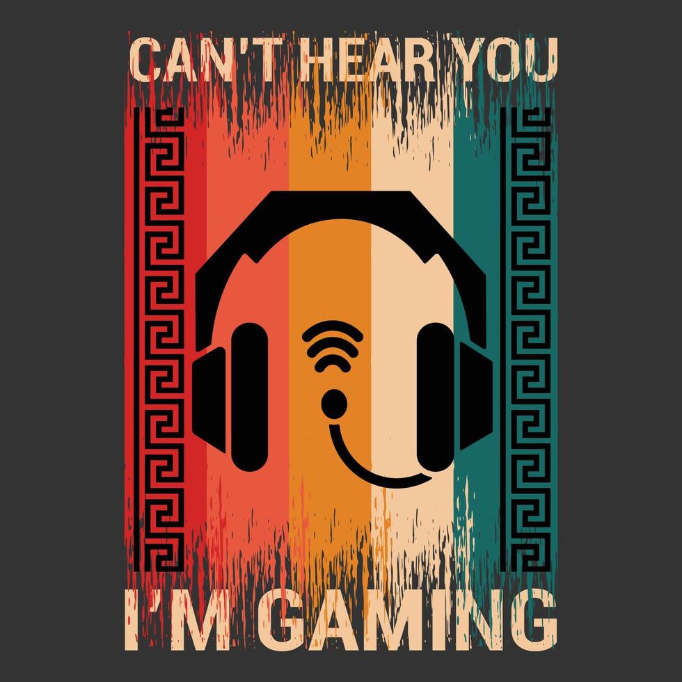 design av t-shirt för gaming vektor