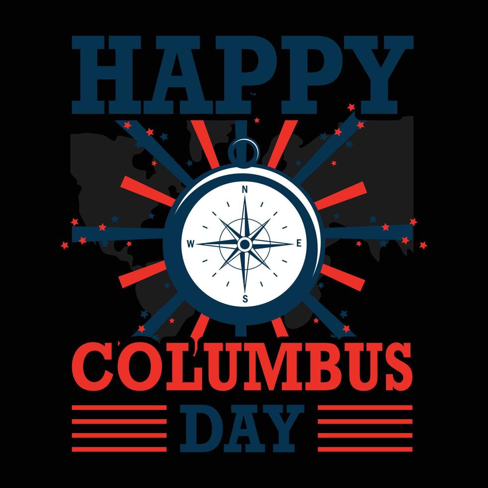 Columbus-Tag-T-Shirt-Design vektor