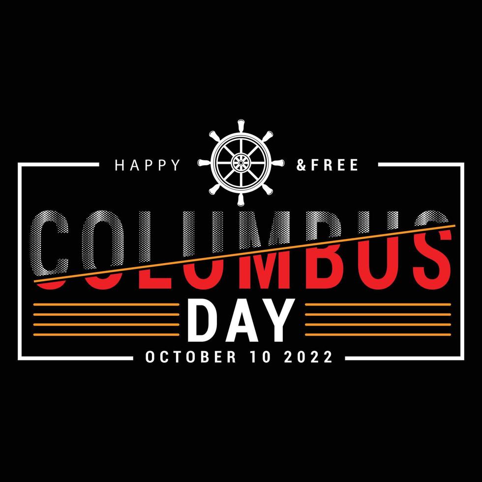 columbus t-shirt design vektor