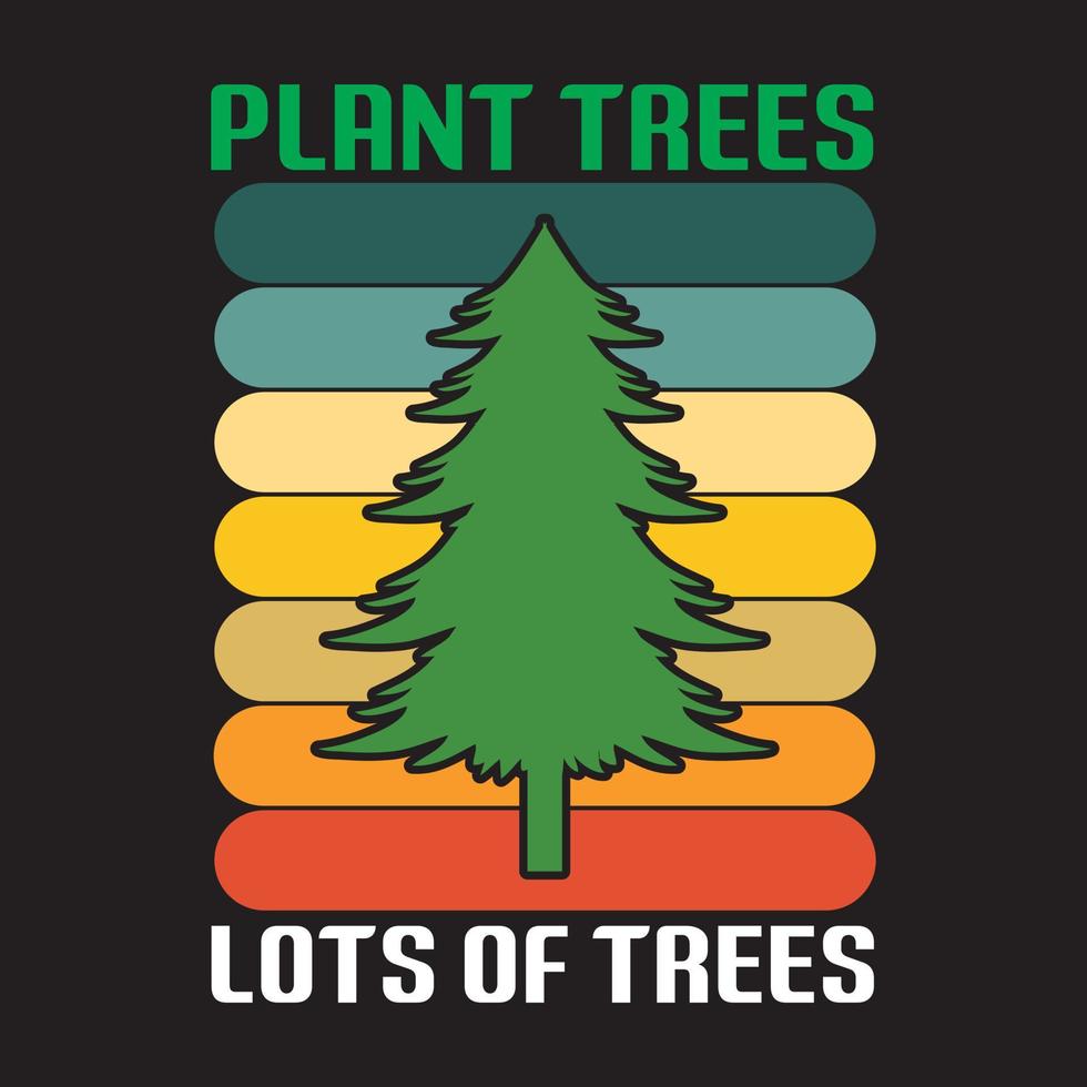 Baum pflanzen T-Shirt-Design vektor