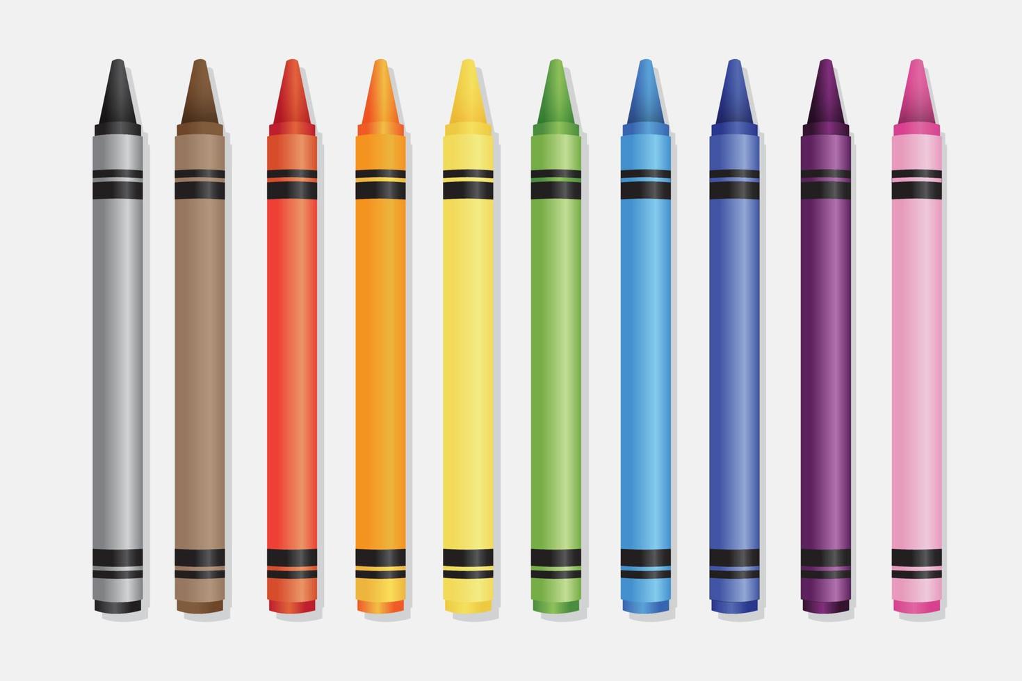 pastelate pennor isolerade vektor realistiska. kreativa bakgrundsillustrationer