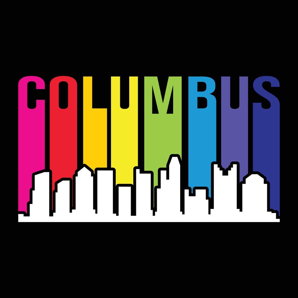 Columbus-Tag-T-Shirt-Design vektor