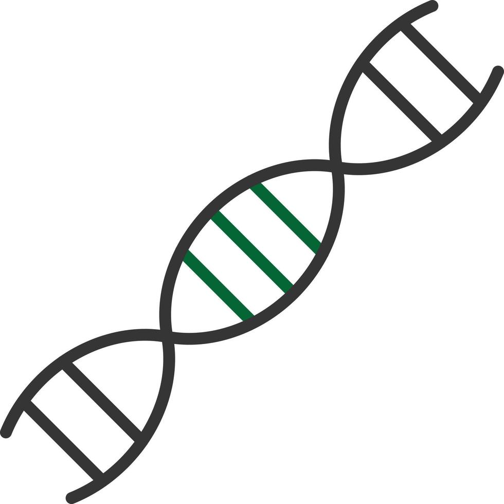 DNA-Linie zweifarbig vektor