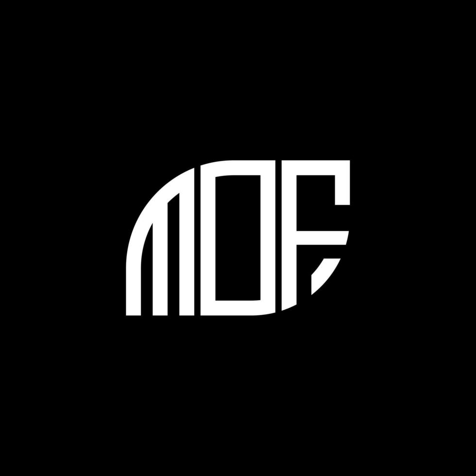 mf-Buchstaben-Logo-Design auf schwarzem Hintergrund. mof kreative Initialen schreiben Logo-Konzept. Mof-Brief-Design. vektor