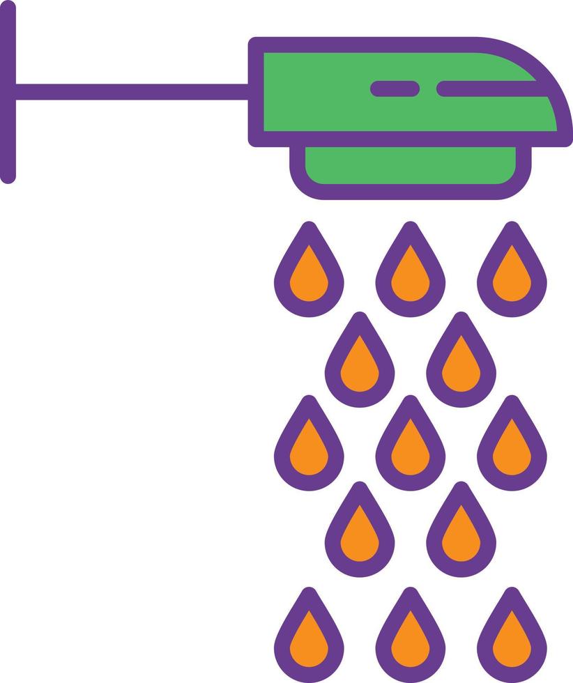 Duschleitung zweifarbig gefüllt vektor