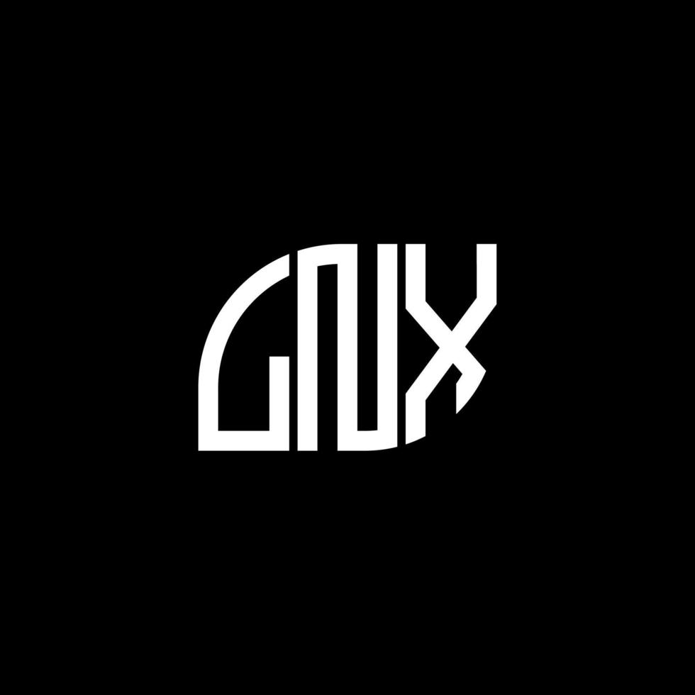 lnx-Buchstaben-Logo-Design auf schwarzem Hintergrund. lnx kreatives Initialen-Buchstaben-Logo-Konzept. lnx-Briefgestaltung. vektor
