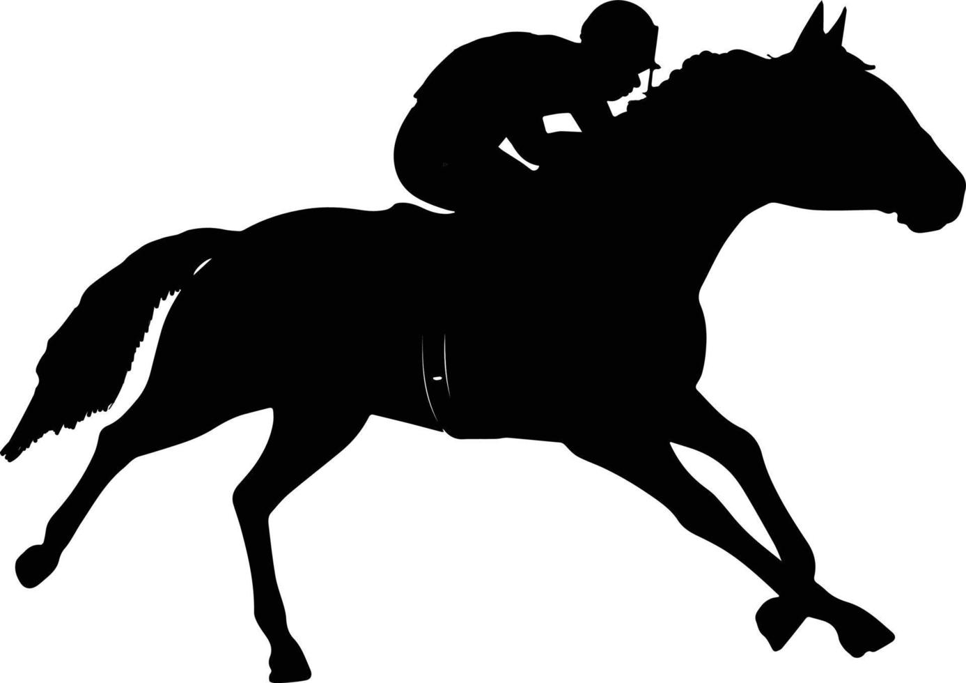 Pferderennen-Jockey-Silhouette-Vektor-Illustration vektor