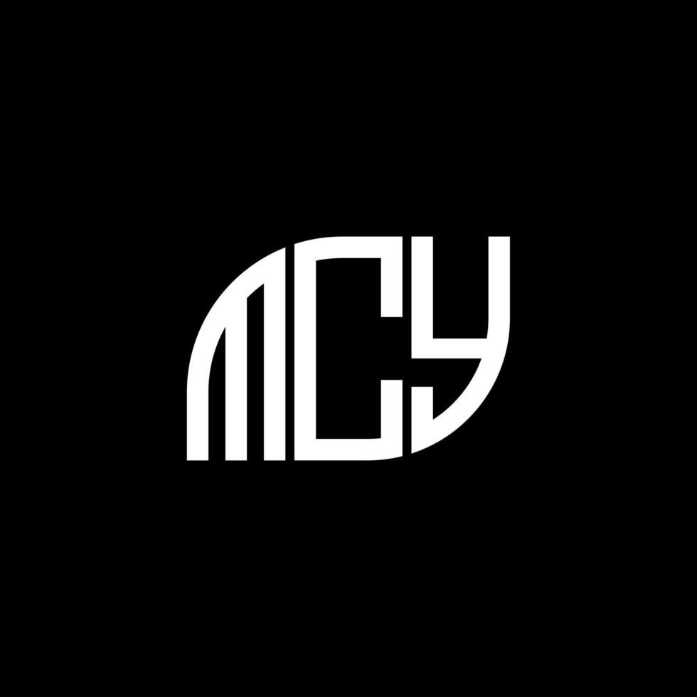 mcy brev logotyp design på svart bakgrund. mcy kreativa initialer brev logotyp koncept. mcy bokstavsdesign. vektor