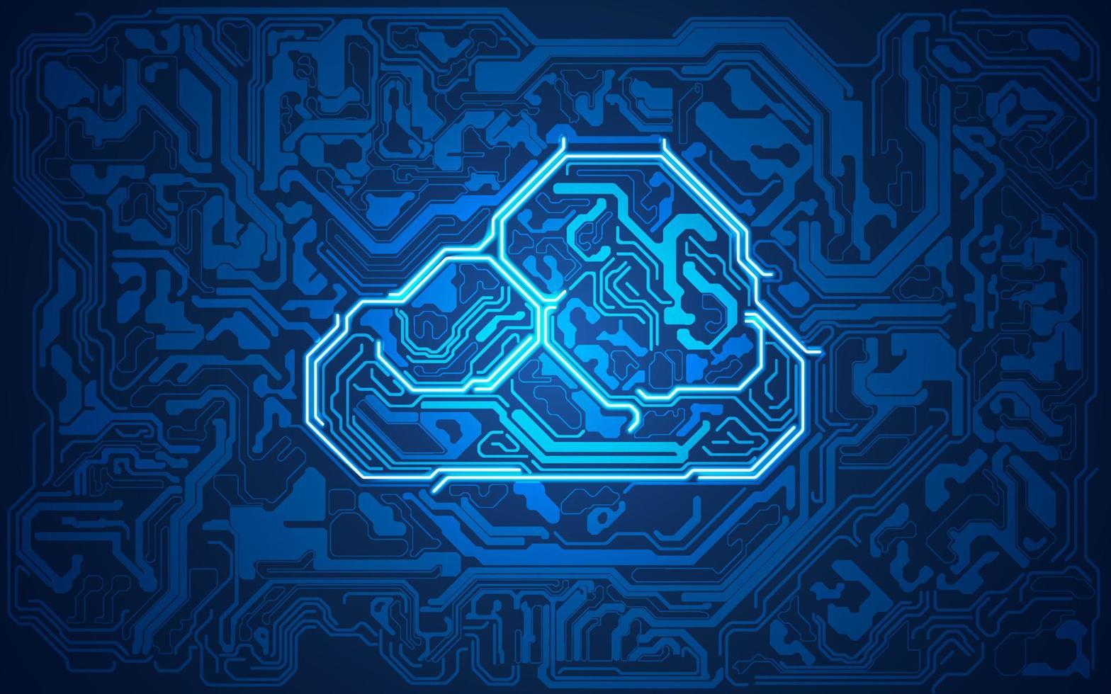 elektronisches Cloud-Computing vektor