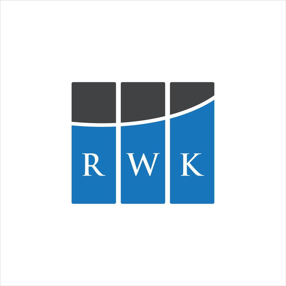 rwk-Brief-Design.rwk-Brief-Logo-Design auf weißem Hintergrund. rwk kreative Initialen schreiben Logo-Konzept. rwk-Brief-Design.rwk-Brief-Logo-Design auf weißem Hintergrund. r vektor