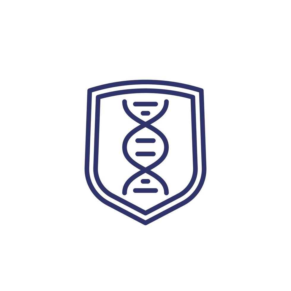 Symbol für DNA- und Schildlinie vektor