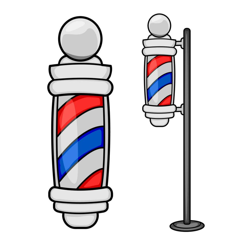 Barbershop-Lampen-Vektor-Illustration vektor