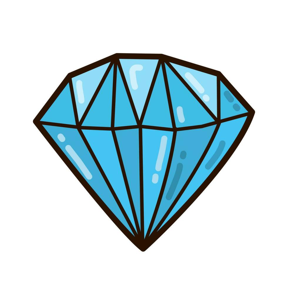 blå diamant vektor illustration