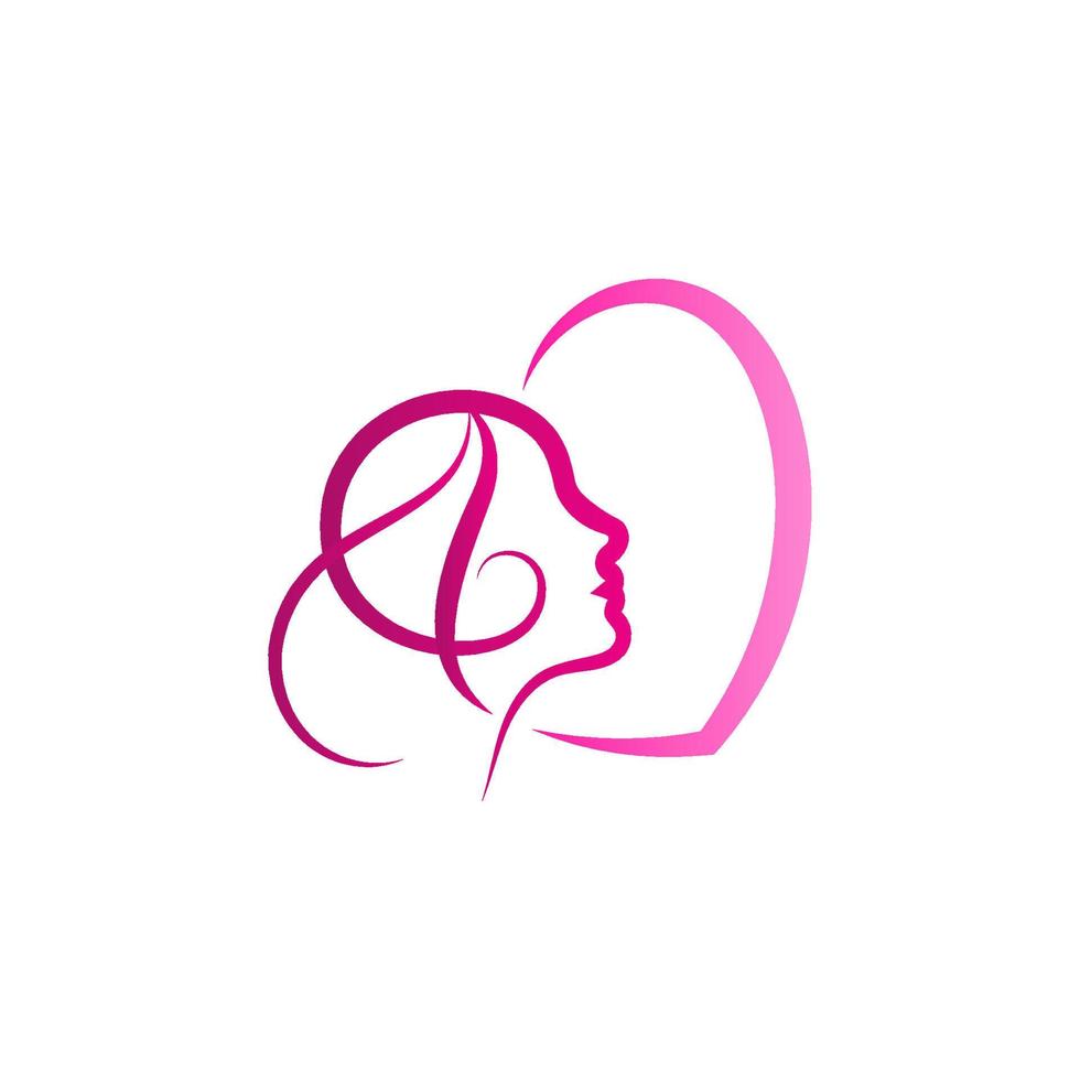 Frauen-Logo. Feierlichkeiten zum Frauentag. Frauen und Liebeslogo. Frauen-Symbol-Vektor-Illustration. vektor