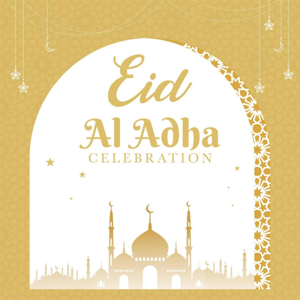 Eid al-Adha Mubarak. kreative werbung für soziale medien, banner, poster, grußkartenvorlagendesign. vektor