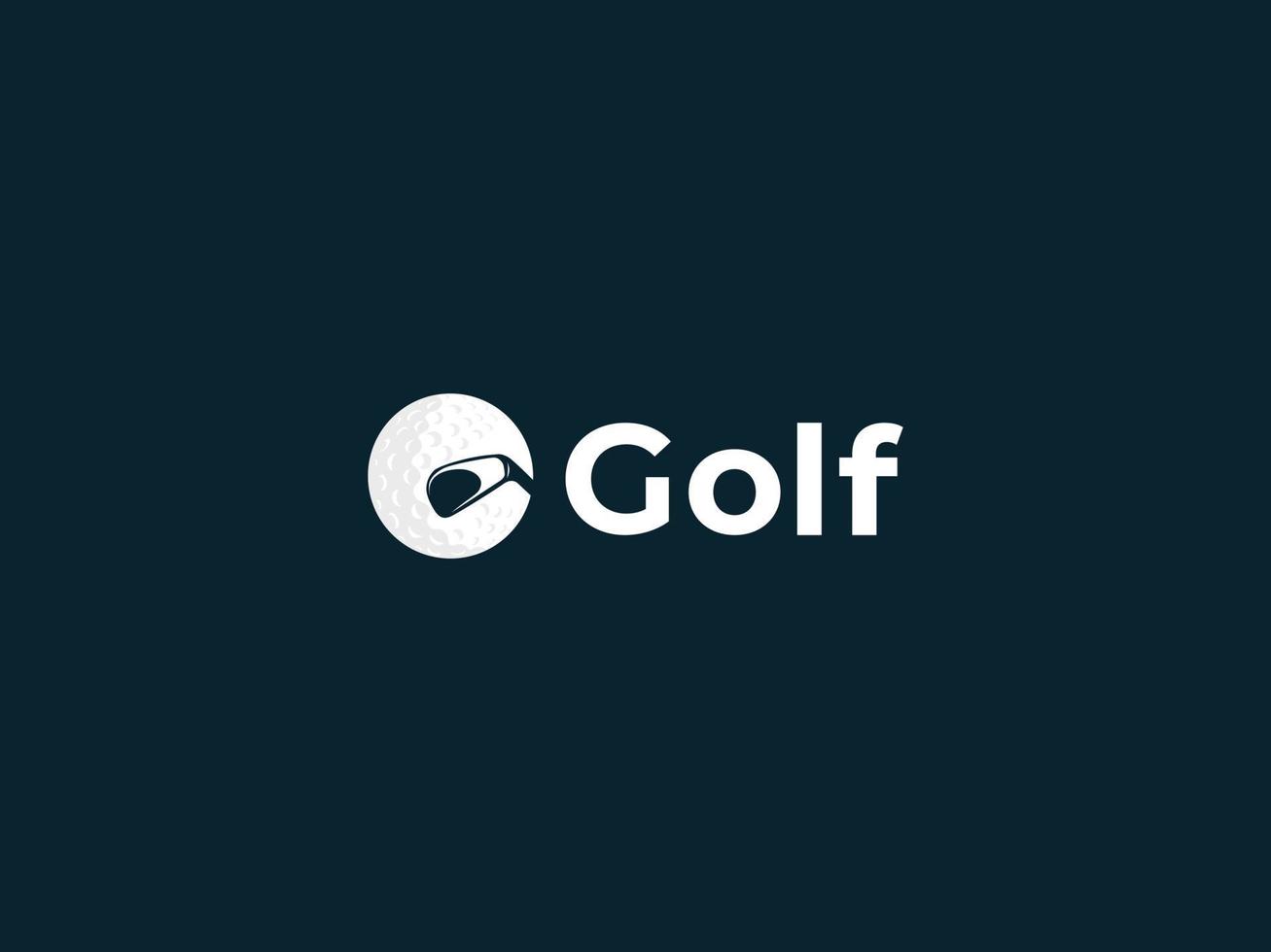 Buchstabe g mit Golfball und Fledermaus-Symbol-Logo-Design-Konzept pro Vektor