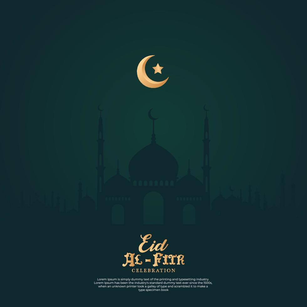 eid al fitr mubarak. kreative werbung für soziale medien, banner, poster, grußkartenvorlagendesign vektor