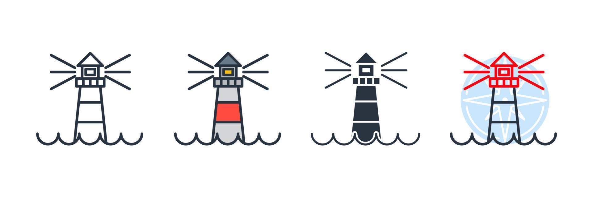 Leuchtturm-Symbol-Logo-Vektor-Illustration. Leuchtturm-Symbolvorlage für Grafik- und Webdesign-Sammlung vektor