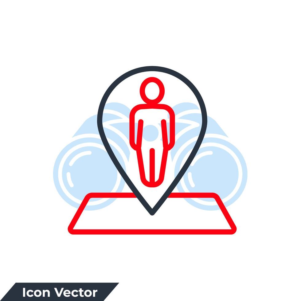 Platzhalter-Symbol-Logo-Vektor-Illustration. navigationssymbolvorlage für grafik- und webdesignsammlung vektor