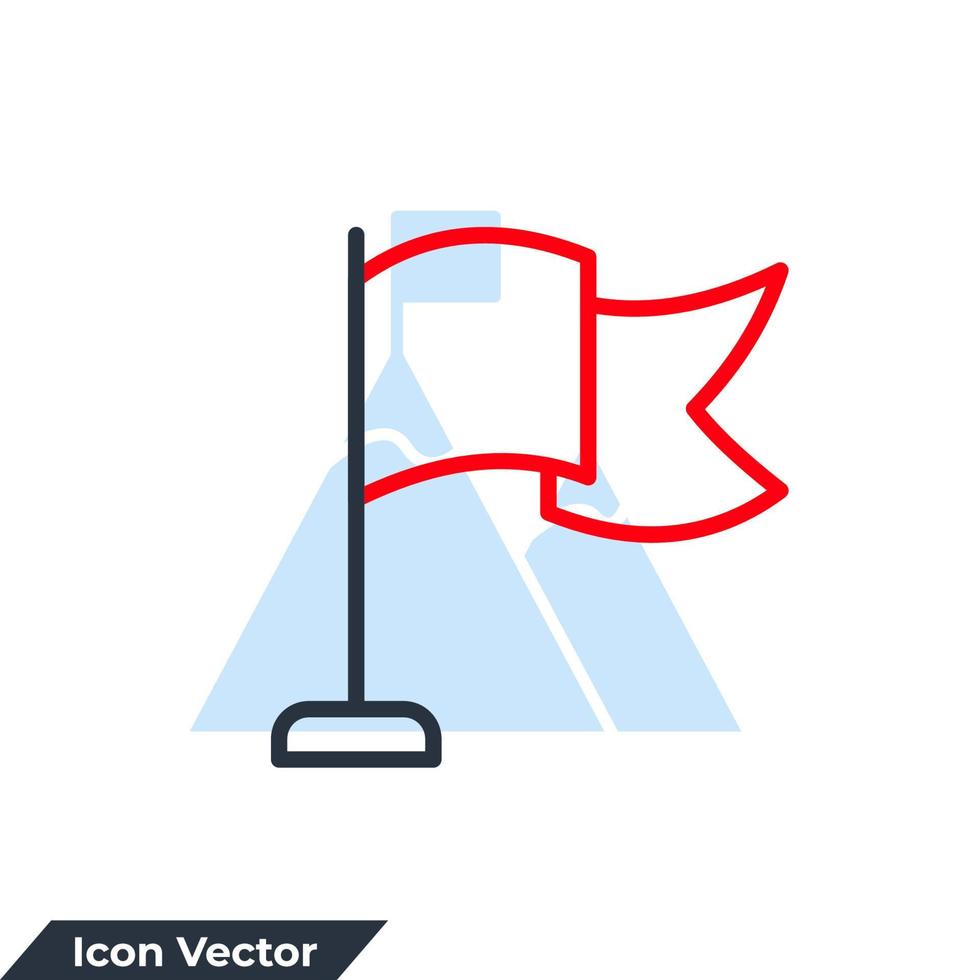 flagga ikon logotyp vektor illustration. flagga symbol mall för grafik och webbdesign samling