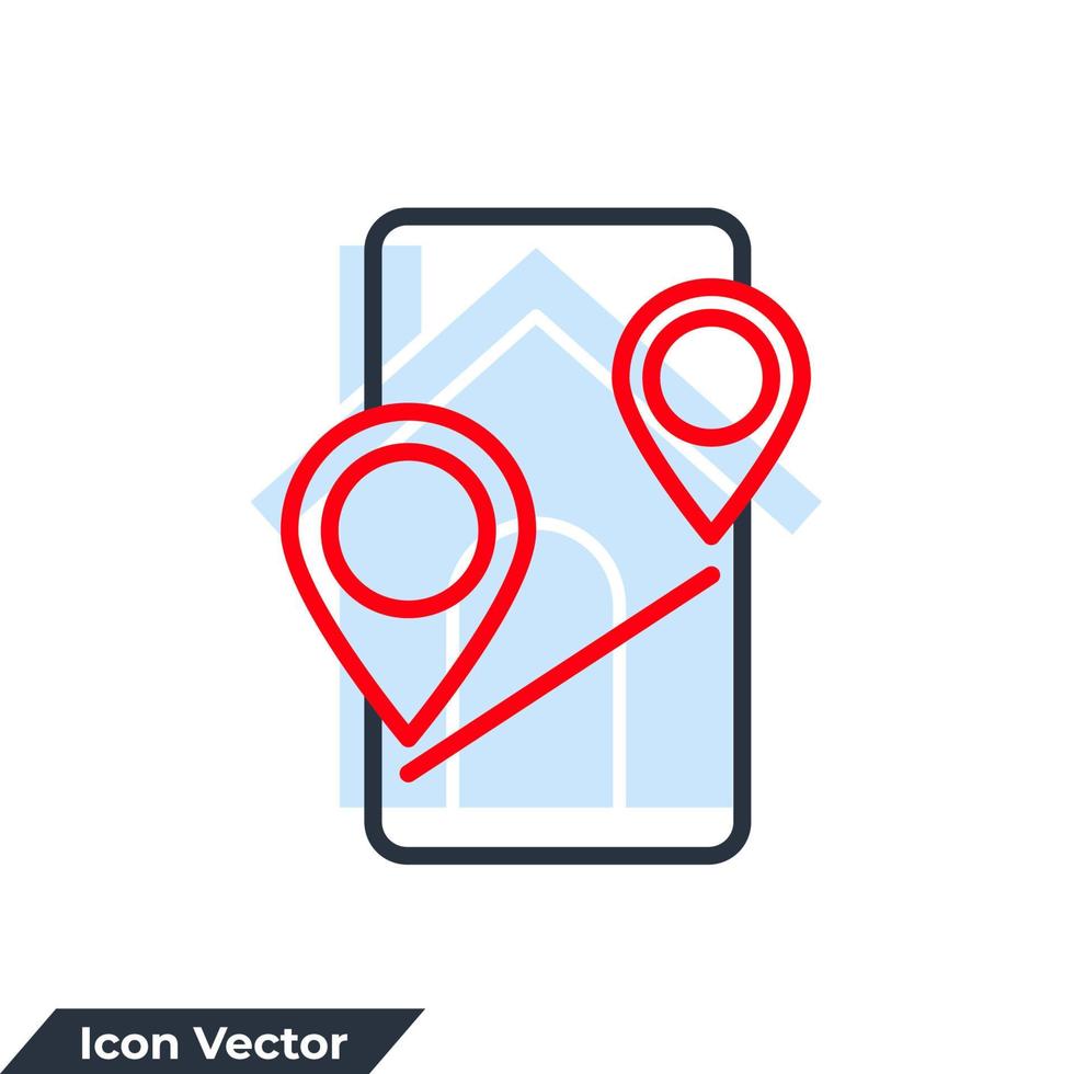 mobile GPS-Symbol-Logo-Vektor-Illustration. navigationssymbolvorlage für grafik- und webdesignsammlung vektor